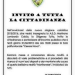 A.S.D. calcio Martirano Lombardo: organizzato incontro pubblico con tutta la cittadinanza