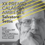 Cultura, a Salvatore Settis la ventesima edizione del premio “Calabriambiente”.